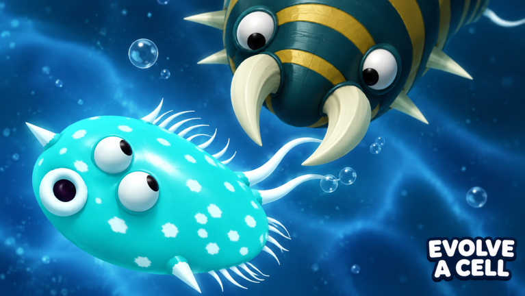 Official Evolve a Cell Roblox promotional artwork, not a captured gameplay screenshot
